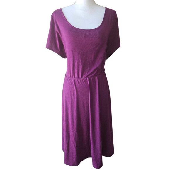 Torrid Womens Plus Size 4 Purple Tie Back Short Sleeve Spring Summer Dress - Picture 1 of 2